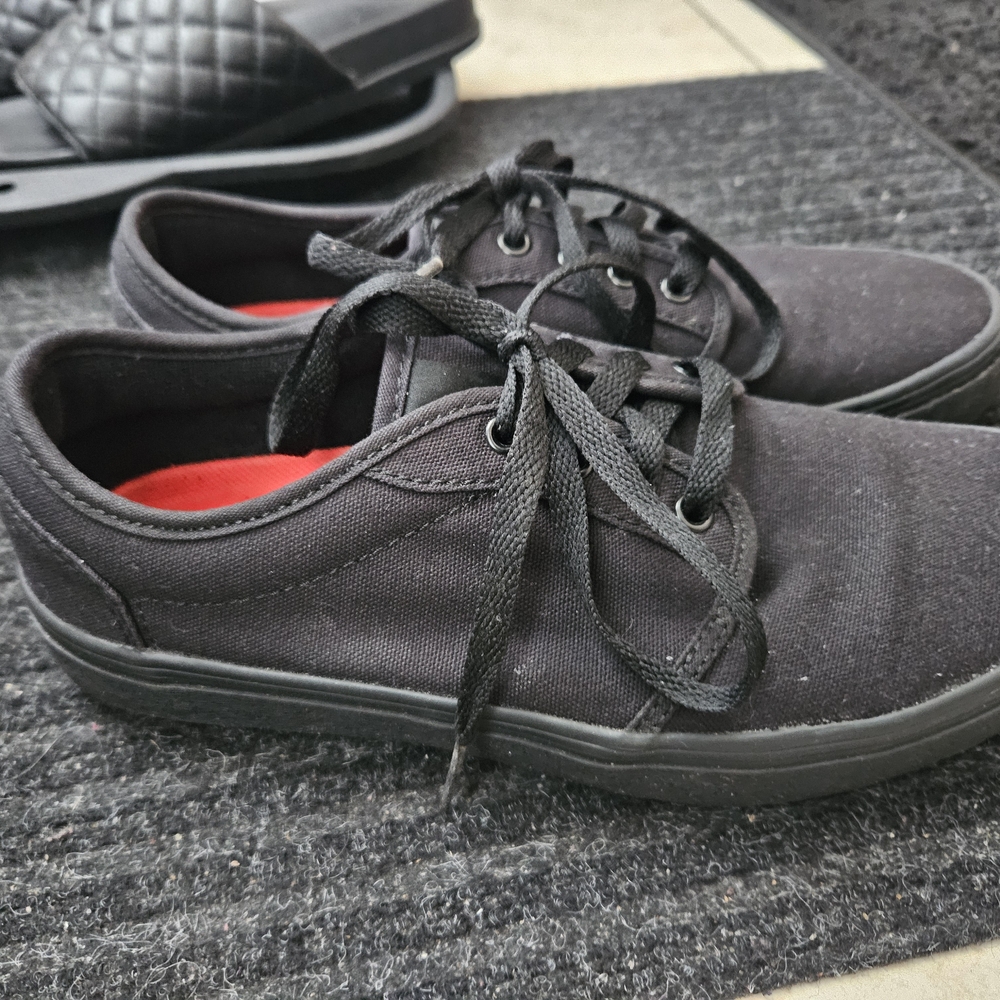 Shoes For Crews Black Canvas Sneakers Non-Slip